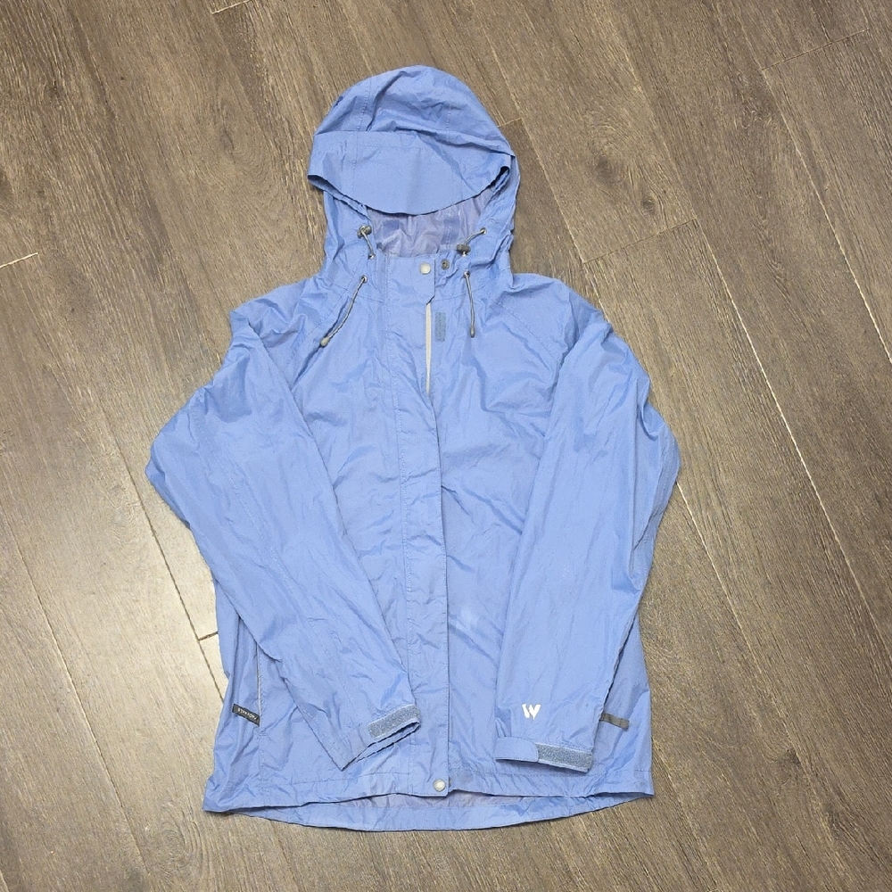 White Sierra Hooded Waterproof Jacket, Lavendar Color, Size Medium